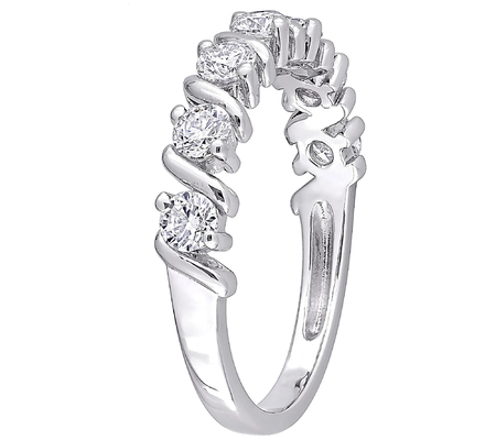 7 Pcs 3 Mm Bulat Brilliant Cut Nyata Asli Berlian Moissanite Cincin Pertunangan Putih 18 K Emas Cincin