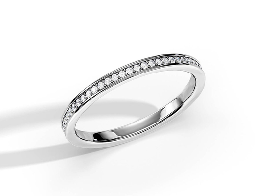 Half Eternity 9K Gold Ring Stacking Berat 0.36ct untuk Ulang Tahun
