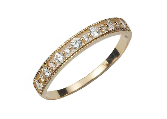 Gaya Kerawang Cincin Perhiasan Berlian Asli Potongan Bulat Ukuran 2.5mm 1.3mm