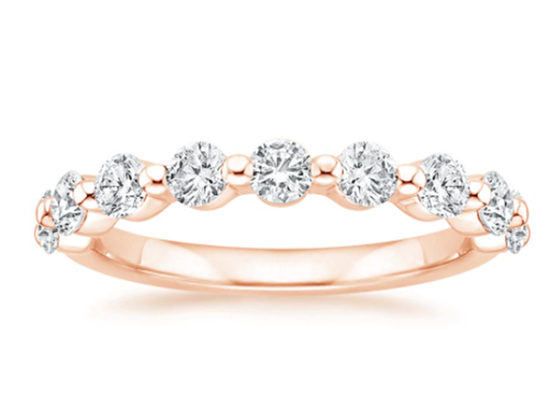 0.9ct 3MM Moissanite Rose Gold Ring, Rose Gold Jewelry Ring OEM