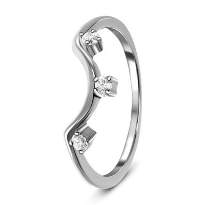 14K Rose Gold Perhiasan Berlian Asli, Cincin Ulang Tahun Berlian Mewah Nyata
