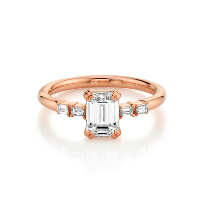 Emas murni Pernikahan Cincin Berlian Alami Pernikahan Padat 14 k/18 k Emas Pernikahan Cincin Nyata Cincin Berlian
