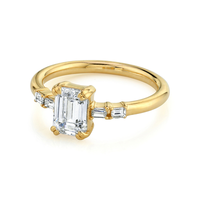 Emas murni Pernikahan Cincin Berlian Alami Pernikahan Padat 14 k/18 k Emas Pernikahan Cincin Nyata Cincin Berlian