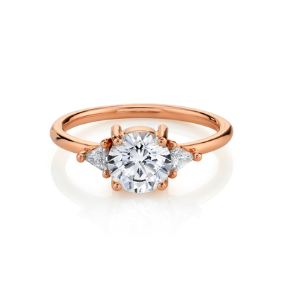 Cincin Pernikahan Emas Kuning Bulat Cincin Berlian Alami 18k Emas Pernikahan Cincin Berlian