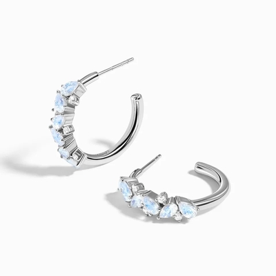 Grosir Perhiasan Perak Sterling 925 14K Berlapis Emas Wanita Menjuntai Anting-Anting Alami Moonstone Drop Earrings