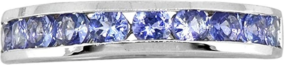 0,5 CTW Natural Blue Tanzanite Dan Cincin Berlian Emas Putih Padat 18K
