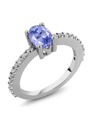 Jewellers Club Tanzanite Ring Birthstone Jewelry dengan White Diamond
