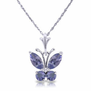 Natural Tanzanite Infinity Heart Pendant Kalung Berlian Sterling SilverI 14K