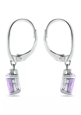 2,46 ct. t.w. Batu kecubung dan 1/10 ct. t.w. Anting Berlian Leverback dalam Perak Sterling