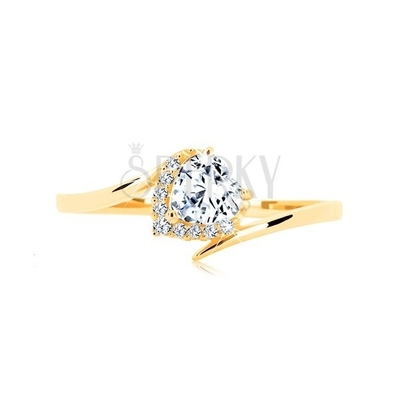 Cincin Pertunangan Berlian Willow (1/8 Ct. Tw.) Dengan Emas 9K