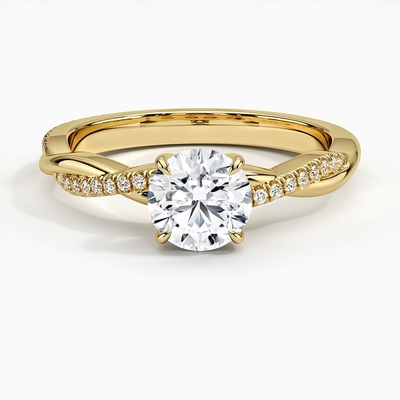 Cincin Pertunangan Berlian Willow (1/8 Ct. Tw.) Dengan Emas 9K