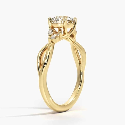 Cincin Pertunangan Berlian Willow (1/8 Ct. Tw.) Dengan Emas 9K