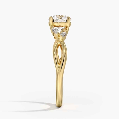 Cincin Pertunangan Berlian Willow (1/8 Ct. Tw.) Dengan Emas 9K