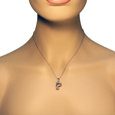 925 Sterling Silver Lobster Gesper Enamel Ikan Pesona Kalung Liontin Kehidupan Laut Perhiasan Untuk Wanita Hadiah Untuk Dia