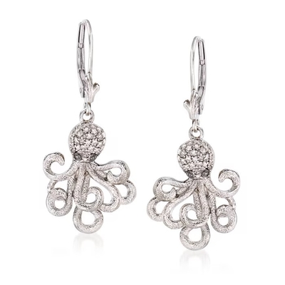 14 k Kuning Emas Dolphin Hoop Earrings Ear Hoops Set Hewan Kehidupan Laut Perhiasan Untuk Wanita Hadiah Untuk Dia