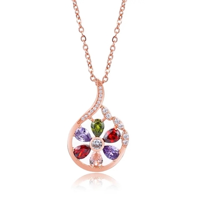 Garnet Morganite Peridot Crystal Zircon Set Anting-Anting Kalung Liontin Cincin
