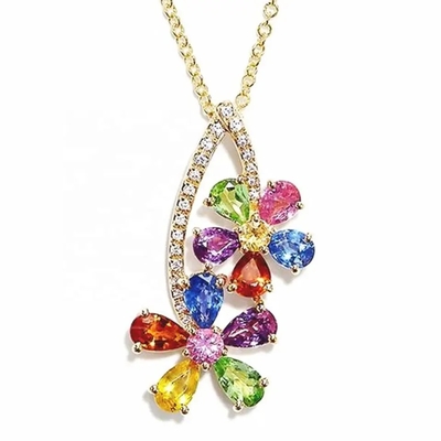 Grosir 925 Sterling Silver Rainbow CZ Baguette Batu Cincin Multicolor Zirkon Cincin Untuk Perhiasan Pesta