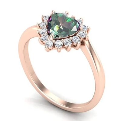 Grosir 925 Sterling Silver Jewelry Bentuk Persegi Cincin Perak Mystic Topaz