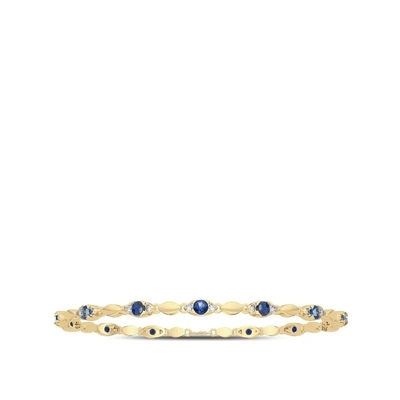 925 Sterling Silver Diamond Pear Sapphire Gelang Klasik Untuk Gadis Wanita