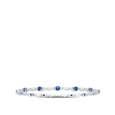 925 Sterling Silver Diamond Pear Sapphire Gelang Klasik Untuk Gadis Wanita