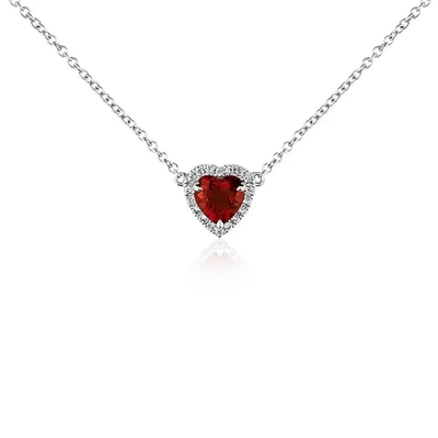 S925 Sterling Silver Elegan Sapphire CZ Perhiasan Wanita Kristal Rantai Kalung Fashion
