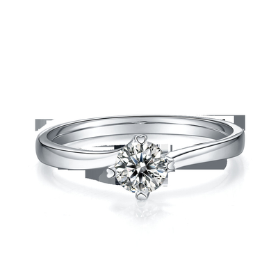 Perhiasan Emas 9K Desain Minimalis Cincin Perak Moissanite 925