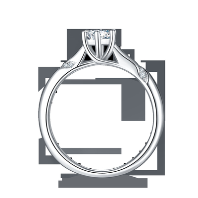Grosir Moissanite Jewelry 925 Sterling Silver Custom Moissanite Ring Engagement