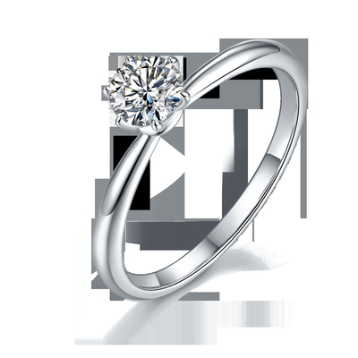 Grosir Moissanite Perhiasan 925 Sterling Silver Pernikahan Pertunangan Berlian Moissanite Cincin