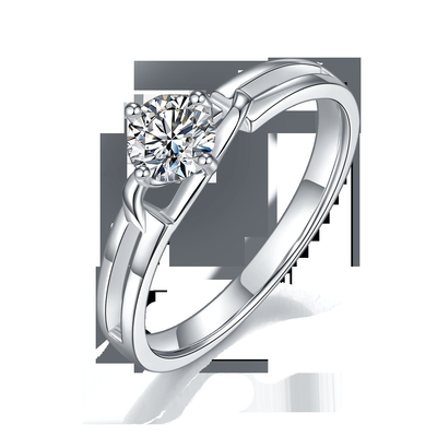 White Square Moissanite Dan Sapphire Platineve Berlian Perhiasan Wanita Cincin Dengan Silver1.94CTW