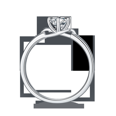 White Square Moissanite Dan Sapphire Platineve Berlian Perhiasan Wanita Cincin Dengan Silver1.94CTW