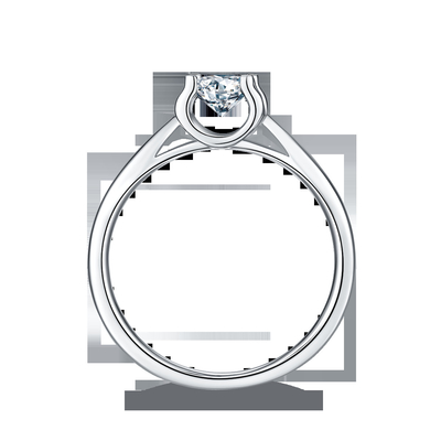 Persegi Putih Moissanite 9K Cincin Perak CZ Minimalis Perhiasan Pernikahan
