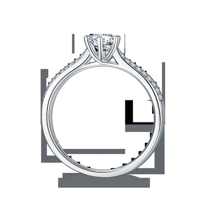 Desain Minimalis Perhiasan Emas 9K, Set Cincin Perak Moissanite 925