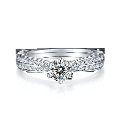 Desain Minimalis Perhiasan Emas 9K, Set Cincin Perak Moissanite 925