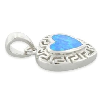 925 Dengan Sterling Silver Opal Pola Yunani Lab Drop Pendant Fine Jewelry Online Untuk Wanita