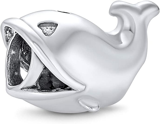 Nautical Fishing Ocean Sea Whale Charm Bead Untuk Wanita Untuk Remaja Teroksidasi. 925 Sterling Silver Cocok Eropa Gelang