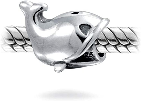 Nautical Fishing Ocean Sea Whale Charm Bead Untuk Wanita Untuk Remaja Teroksidasi. 925 Sterling Silver Cocok Eropa Gelang