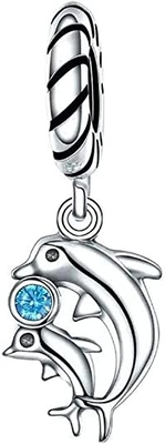 Nautical Fishing Ocean Sea Whale Charm Bead Untuk Wanita Untuk Remaja Teroksidasi. 925 Sterling Silver Cocok Eropa Gelang