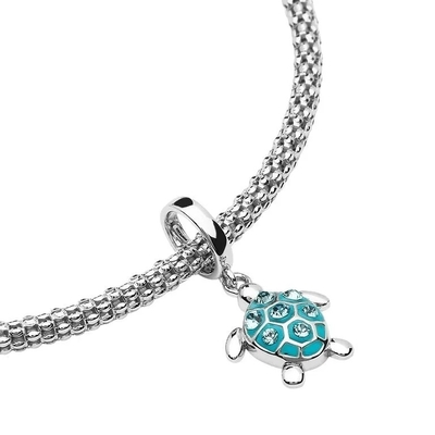 925 Sterling Silver Pesona Ikan Menjuntai Manik-manik untuk Gelang &amp; Kalung