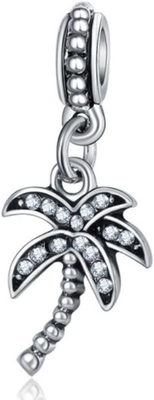 Menjuntai Pohon Kelapa/Palm dengan Clear Crystals Charm Bead untuk Mantra Gelang