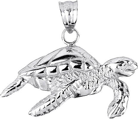925 Sterling Silver Sea Turtle Pesona Liontin Untuk Wanita Wanita