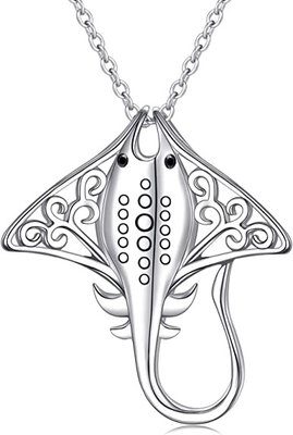 Halus 925 Sterling Silver Sting Ray Bead Charms Pendant Kalung