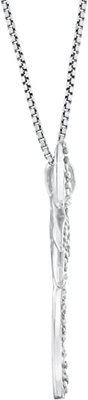 Silver Smile - Solid Sterling Silver Kalung Liontin Pohon Palem Tropis yang Indah, dengan Rantai Jangkar 17,5 inci untuk Wanita