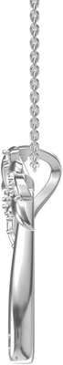 Silver Smile - Solid Sterling Silver Kalung Liontin Pohon Palem Tropis yang Indah, dengan Rantai Jangkar 17,5 inci untuk Wanita