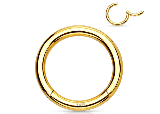Helix Piercing 14K Gold Clicker Untuk Tragus Tulang Rawan 16g-40g