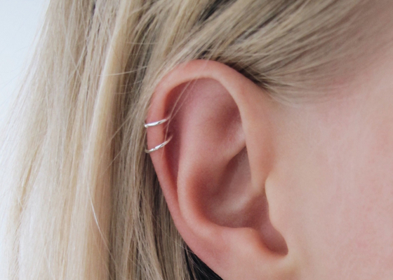 Helix Piercing 14K Gold Clicker Untuk Tragus Tulang Rawan 16g-40g