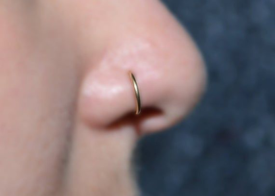 Helix Piercing 14K Gold Clicker Untuk Tragus Tulang Rawan 16g-40g