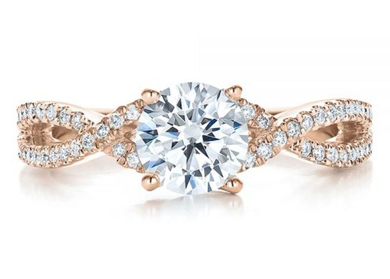 0.8ct Natural Diamond Engagement Rings Dimensi 6.0MM OEM ODM