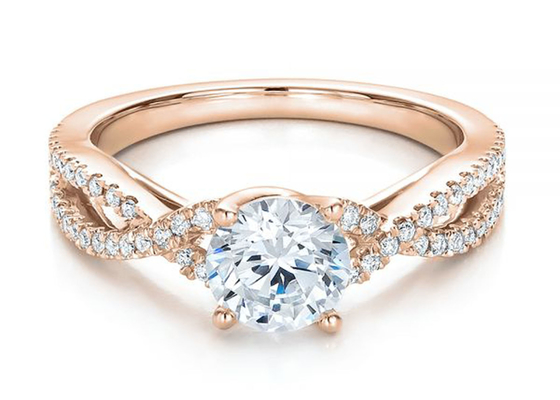 0.8ct Natural Diamond Engagement Rings Dimensi 6.0MM OEM ODM