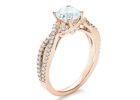 0.8ct Natural Diamond Engagement Rings Dimensi 6.0MM OEM ODM