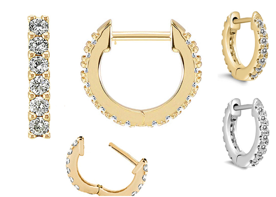14k 0.2ct Gold Body Piercing Jewelry Earrings Hoop Shape 8mm ODM Untuk Wanita Wanita